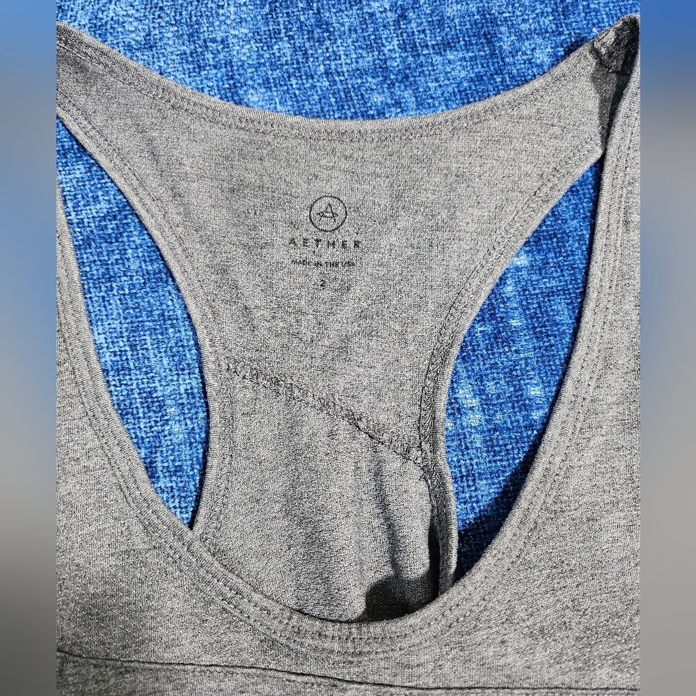 Aether Grey Racerback Tank 2 Medium - Picture 4 of 7